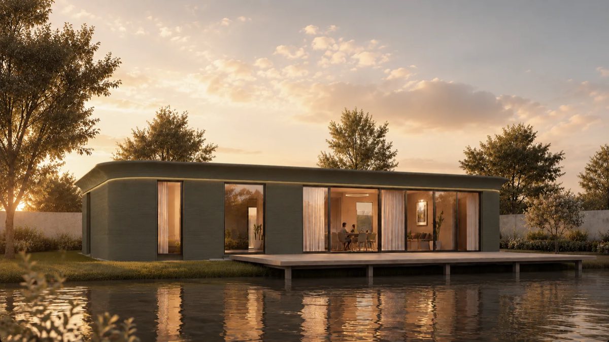 Serenity aan het water in de schemering
